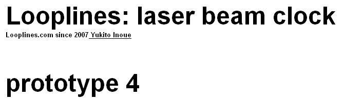 Looplines: laser beam clock 